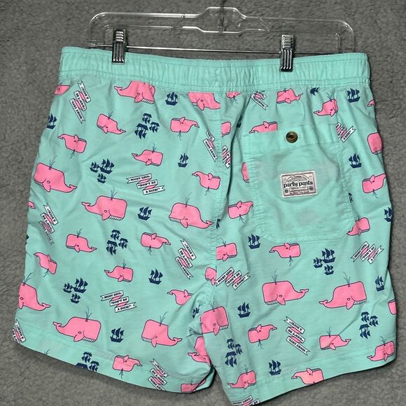 Party Pants Size L “Moby Says “”Don’t Be A Dick!”” Shorts With Pockets Drawstrin - Picture 5 of 12
